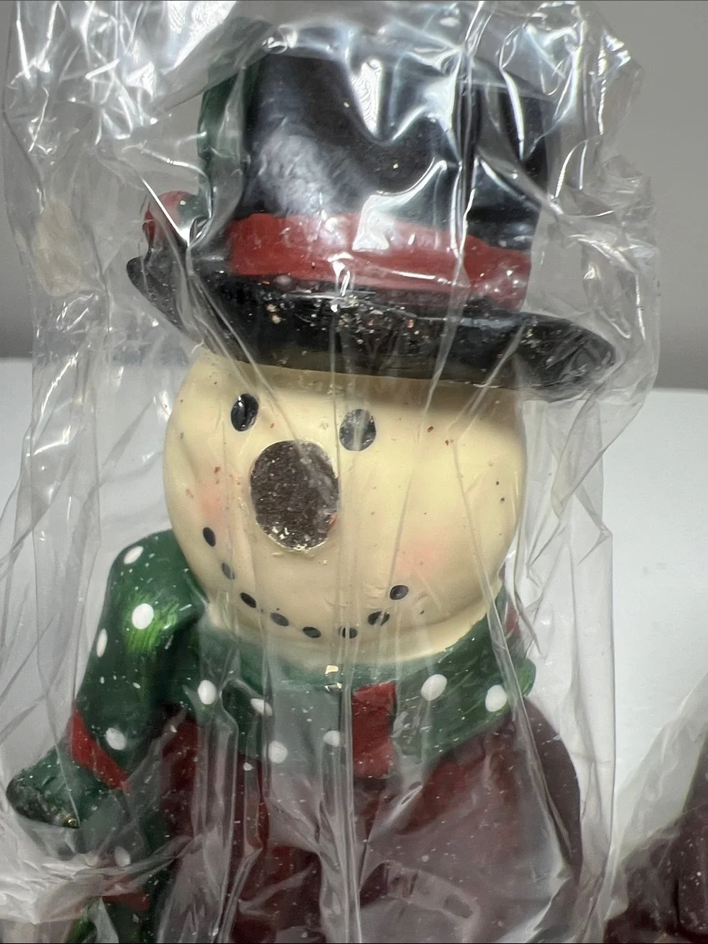 Festive Snowman Holiday Figurine Candle Set of 4 NEW